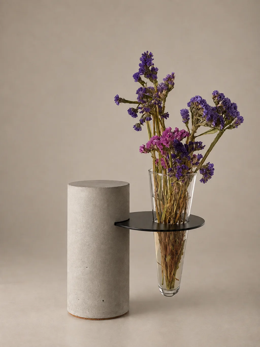 Florero Deck Cilindro en concreto — Silente Estudio